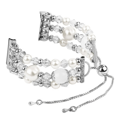 

〖Follure〗Fashion Sports Telescopic Chain Beaded Bracelet Strap Band For Fitbit Versa