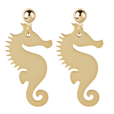 

Personality Metal Elephant Hippocampus Deer Christmas Earrings Fashion Women Earrings
