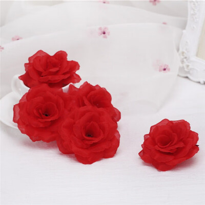 

5pcs Artificial Floral Silk Roses Heads Bulk Flowers 8cm For Wedding Party Prom Home DIY Decor For Mothers Day