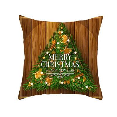 

Tailored Christmas Pillow Case Glitter Polyester Sofa Throw Cushion Cover Home Decor