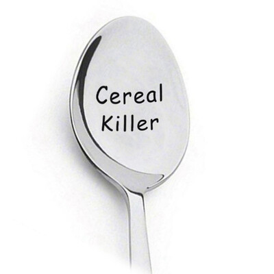 

Laser Engraved Stainless Steel Spoon Cereal Spoon Unique Gift