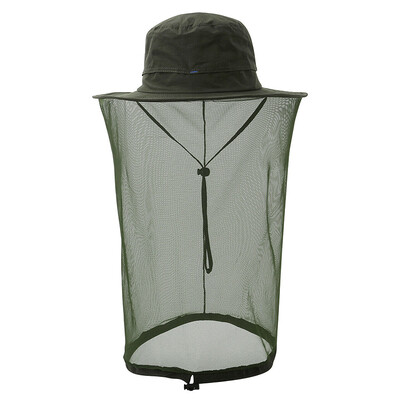 

Mosquito Head Face Net Hat Hidden Mesh Protection Bug Bee Hiking Fishing Outdoor