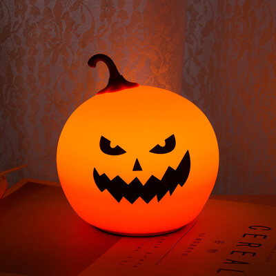 

Creative Halloween Induction Night Lamp With Touch Switch Charging Pumpkin Light Silicone LED Night Light Halloween Decoration