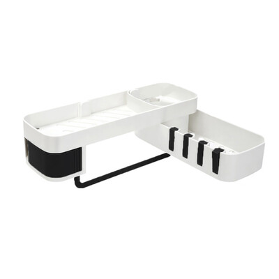 

Toponeto Plastic Suction Cup Bathroom Kitchen Storage Rack Organizer Shower Shelf