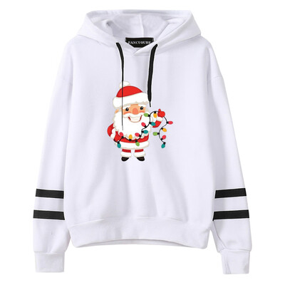 

Women Print Christmas Santa Claus Santa Hat Long Sleeve