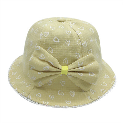 

Baby Girl cap Sun Hats Fisherman Cap Cotton boy hats Bowknot Children Infant Bebes Kids Spring Summer