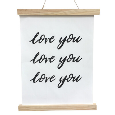 

Hanging Canvas Painting Print Wall Art Poster With Wood Frame For Kids Bedroom Nursery Decor