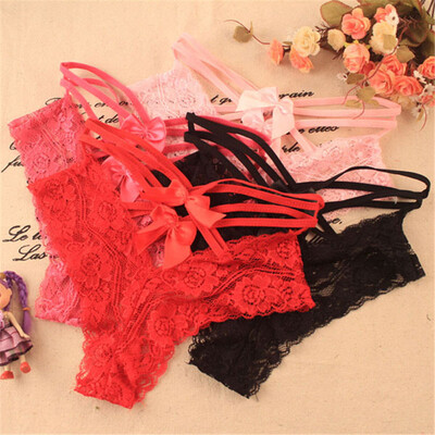 

New Sexy Women Lingerie Lace Bow-knot Briefs Underwear Panties Ladies Knickers 4 Colors
