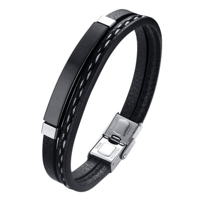 

PU Leather Bangles Customize Logo Letter Braided Hand Rope for Man Women Gifts Engraving Casual Personalized Leather Bracelets