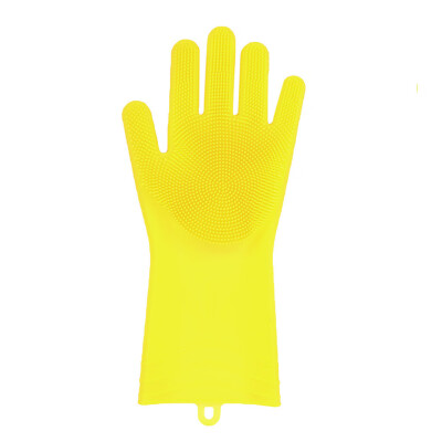 

Toponeto Magic Reusable Silicone Gloves Cleaning Brush Scrubber Gloves Heat Resistant