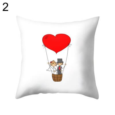 

Love Wedding Bride Groom Pillow Case Cushion Cover Sofa Car Bedroom Decoration