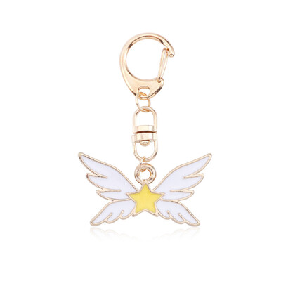 

Magic sakura with a key chain fashion diamond set cat drop oil pendant pendant