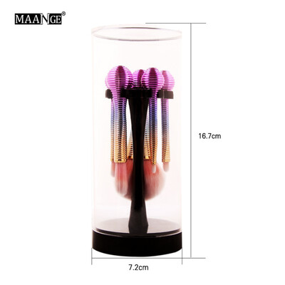 

MAANGE 5pcs Mini Cosmetic Beauty Makeup Brushes Set Power Foundation Eye Shadow Concealer Soft Lovely Face Make Up Brush Tools