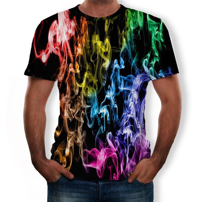 

Toponeto Mens Summer New Style 3D Printed Short Sleeves Fashion Comfort Blouse Top