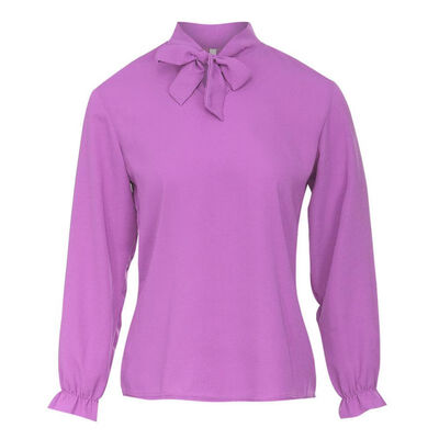 

Women Casual Bow Bandage Blouse Ladies O Neck Long Sleeve Tops And Blouse New Fashion Elegant Office Lady Work Shirts ZC