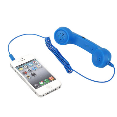 

New Classic Comfort Retro Phone Handset Speaker Phone Call Mic Receiver For iPhone Android Phones 7 Colors 35mm