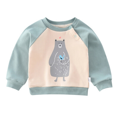 

Girl Boy Cartoon Print Sweatshirts Autumn Casual Toddler Blouse Baby Clothes Long Sleeve Outerwear