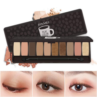 

Retro Style Peach Makeup Pearlescent Matte 10 Colors Eye Shadow Natural And Luster Makeup Effect Accessorices Charming