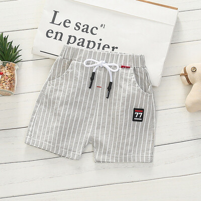 

Kids Pants Summer Baby Boys Stripe Print Short Pants Trousers Casual Kids Cotton Shorts Children Clothing