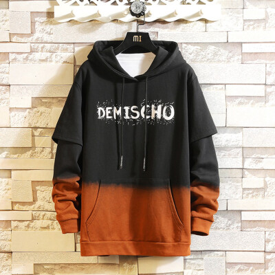 

Toponeto Mens Casual Letter Printed Long Sleeve Cotton Hoodies Pockets Top Sweatshirt