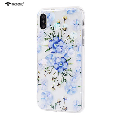 

Tronsnic Flowers Phone Case for iPhone XR Shiny Laser Soft Cases for Transparent Covers