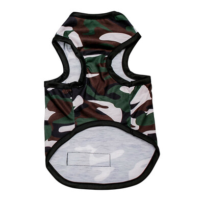 

Pet Dog Vest Summer Clothes Camouflage Army T Shirt For Small Dogs Cotton Sportswear Puppy Cat Costume Dogs Sleeveless Shirt