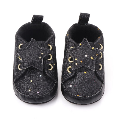 

Baby Boys Girls Breathable Anti-Slip Sequins Star Print Shoes Sneakers Toddler Soft Soled Shoe 0-12M