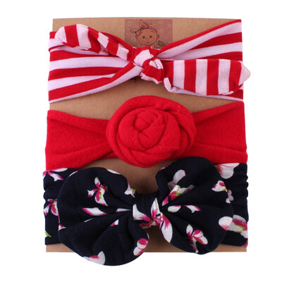 

3Pcs Baby Headwear Girls Cute Floral Bowknot Design Headband Headwear Apparel Photography