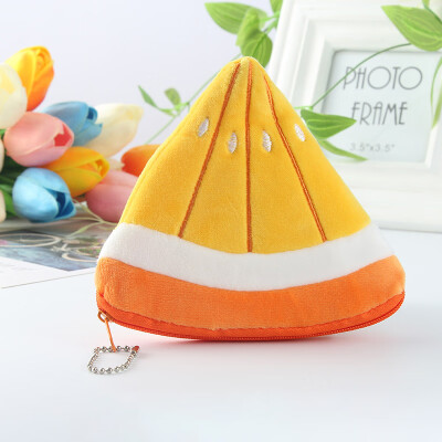 

Watermelon Fruit Zipper Embroidery Cartoon Plush Coin Bag Colorful Cute A Gift For Children Baby Plush Toys