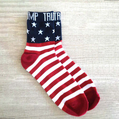 

1 Pair Mens President Donald Trump 2020 Cotton Socks Maga Usa Socks American Flag Striped Socks