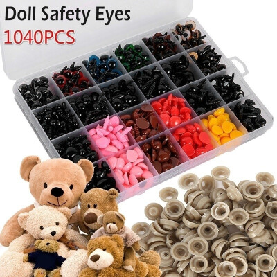 

1040752150 PCS ColorfulBlack Plastic Safety Eyes&Noses with Washers Assorted Sizes