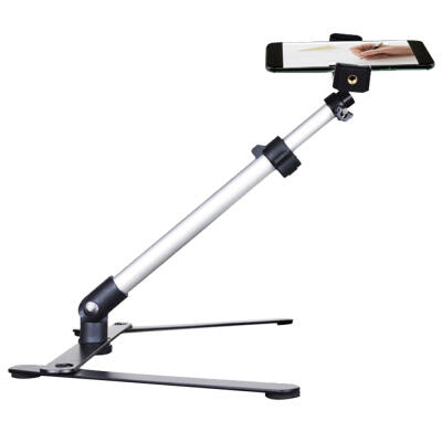 

Portable Aluminum Alloy Phone Stand Length Adjustable Hands-Free Video Recording Live Broadcast Holder