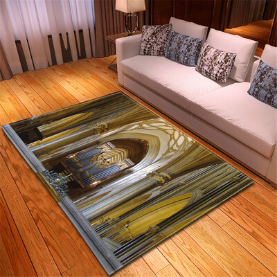 

Toponeto Creative Notre Dame Photo Commemorative Day Comfortable Carpet Home Decor