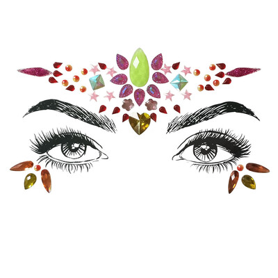 

〖Follure〗Face Gems Adhesive Glitter Jewel Tattoo Wedding Festival Rave Party Body Make Up