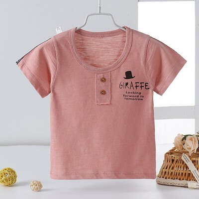 

Kids Lovely Baby Boys Girls Cotton Letter Print T-shirt Tops Blouse Short Sleeve Casual Tee Shirts 0-4Y Newborn Baby Clothes