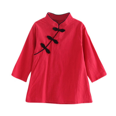 

Newborn Girl Baby Chinese Style Dress Spring Summer Long Sleeve China Cheongsam Dress Carnival Birthday Princess Girl Dress