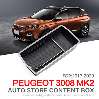 

Replacement For Peugeot 3008 2017-2019 Armrest Tidying Storage Box Center Console Tray Organizer Pallet