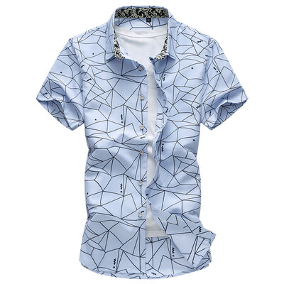 

Tailored Mens Summer Fashion Shirts Casual Short Sleeve Beach Tops Loose Casual Blouse