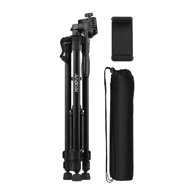 

Andoer Lightweight Photography Tripod Stand Aluminum Alloy 3kg Load Capacity Max Height 135cm53in with Carry Bag Phone Holder fo