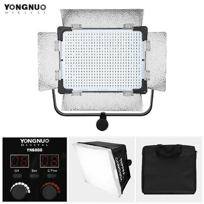 

YONGNUO YN6000 Professional 600 LED Video Light Color Temperature 5500K Photography Lamp Large Light Board with Softbox for Studio