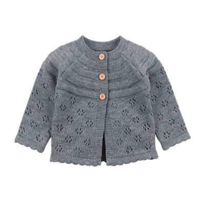 

Children Kids Sweater Autumn Baby Girl Boy Hollow Design Cardigan Casual Outerwear Coat Clothes