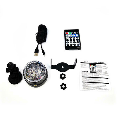 

5W Car Music Audio Disco DJ Stage Interior Light LED RGB Ball USB KTV Bar 5V 1A