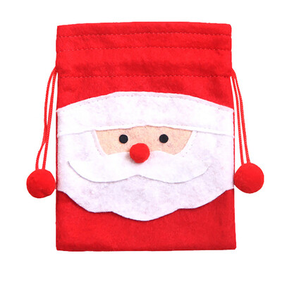 

Siaonvr Christmas Sled Shape Portable Candy Bag Cartoon Deer Pattern Apple pouch Snowman