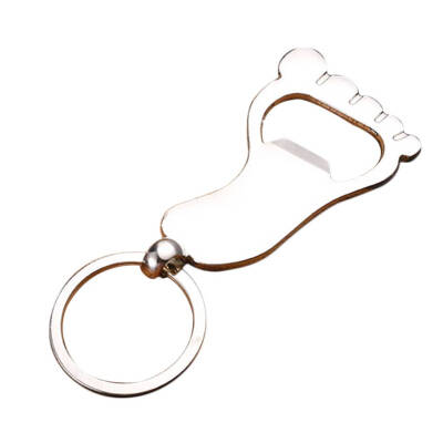 

Unisex Keychain Foot Shaped Corkscrew Bottle Opener Metal Feet Pendant Keyring Key Holder Gift