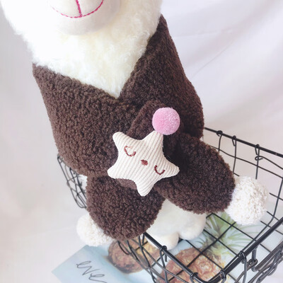 

Star Children Unisex Autumn Winter Fashion Casual All-match Warm Cute Plush Star Decoration Lambskin Scarf