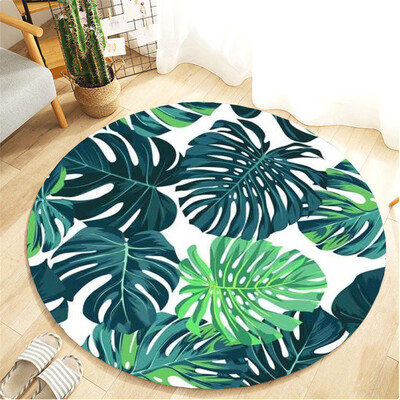 

Gobestart Tropical Plant Leaves Comfortable Living Room Childrens Room Carpet 40cm