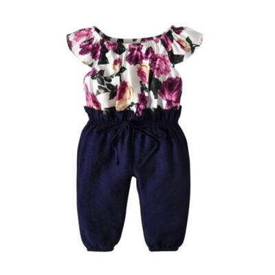 

Toddler Kids Baby Girls Floral Clothes Jumpsuit Romper Bodysuit Sunsuit Outfits