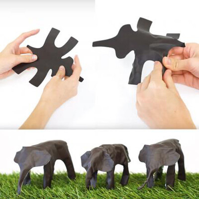 

YIWULAPop-Up Elephant Animal Mini Sculpture Lets You Sculpt Your Own Animals 4Pcs