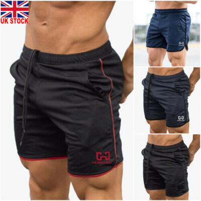 

UK Men GYM Shorts Training Running Sport Workout Casual Jogging Pants Trousers