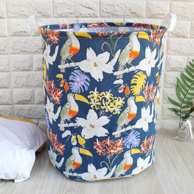 

Toponeto Cotton Linen Waterproof PE Coating Storage Basket Sundries Storage Box